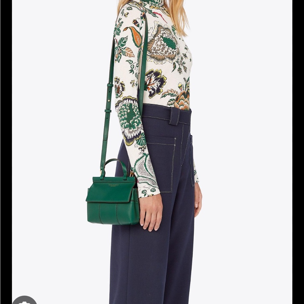 Tory Burch T-block Mini Satchel Green